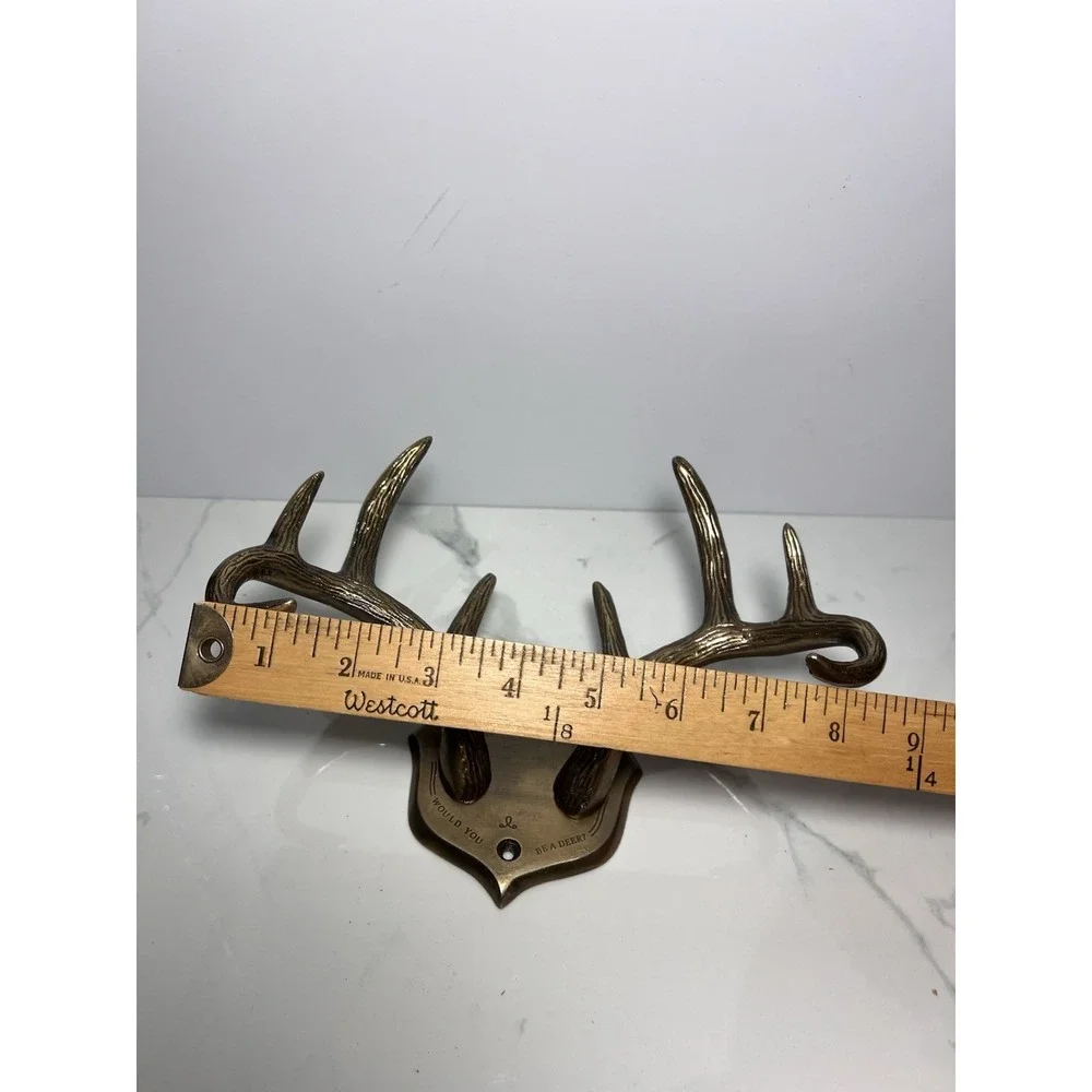 VTG Antlers Hook Rack Bronze Finish Airen Grove Anthropology Wall Decor